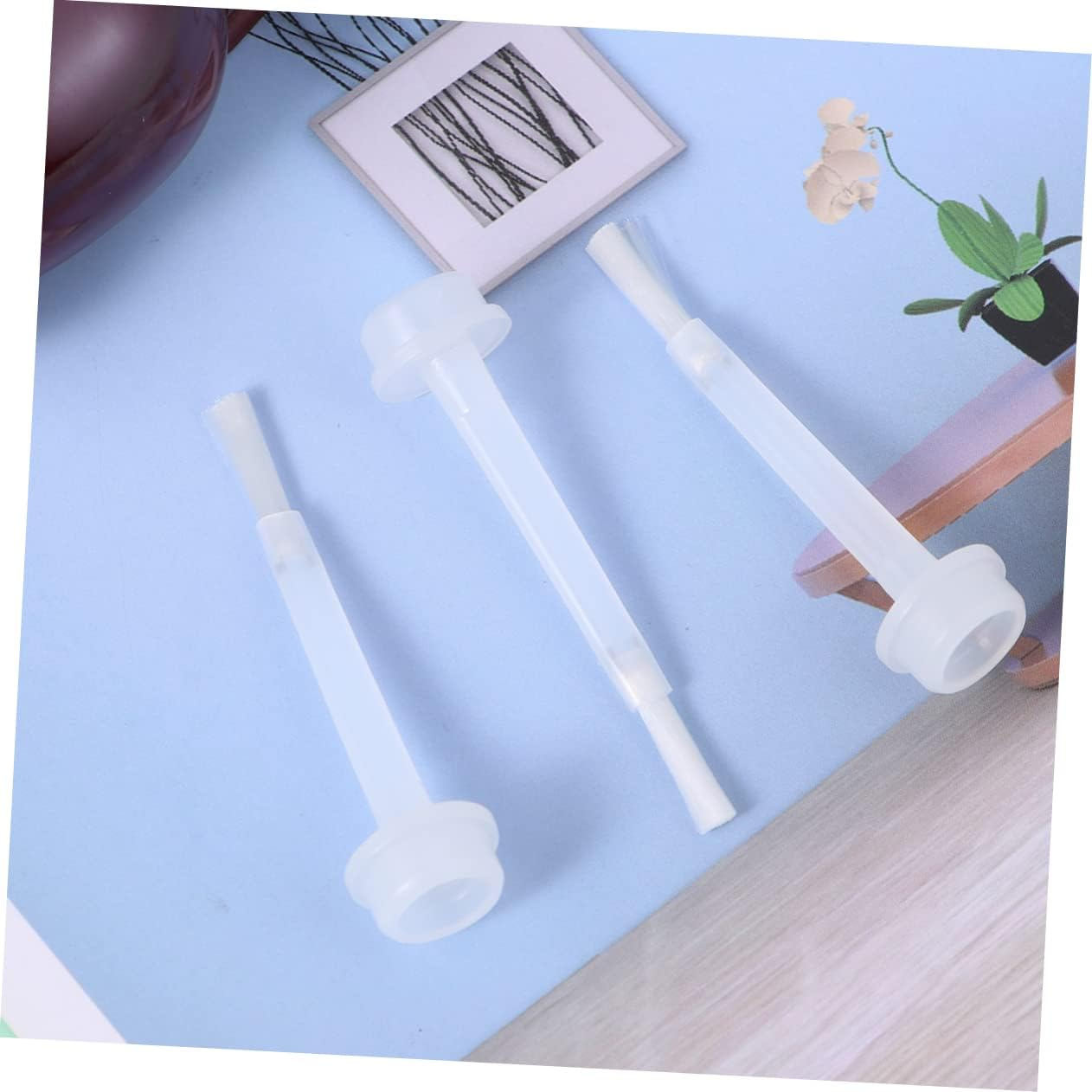 IWOWHERO Nail Varnish Replacement Brushes White Liquid Dip Powder Brush for Efficient Manicure Nail Dipping Powder Kit Durable Portable Replacement image number 3