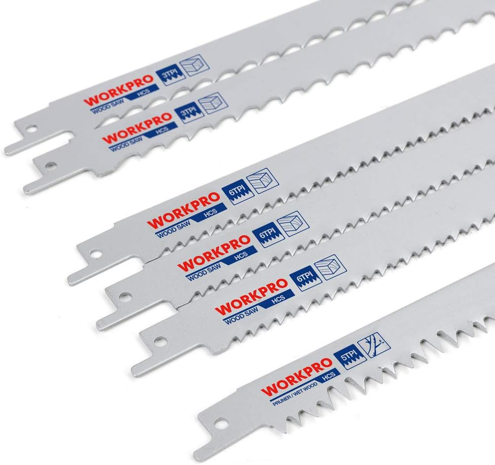 WORKPRO 32-Piece Reciprocating Sabre Saw Blades Set for Wood & Metal, with Organizer Pouch, Fits Bosch, Dewalt, Makita, Etc. image number 6