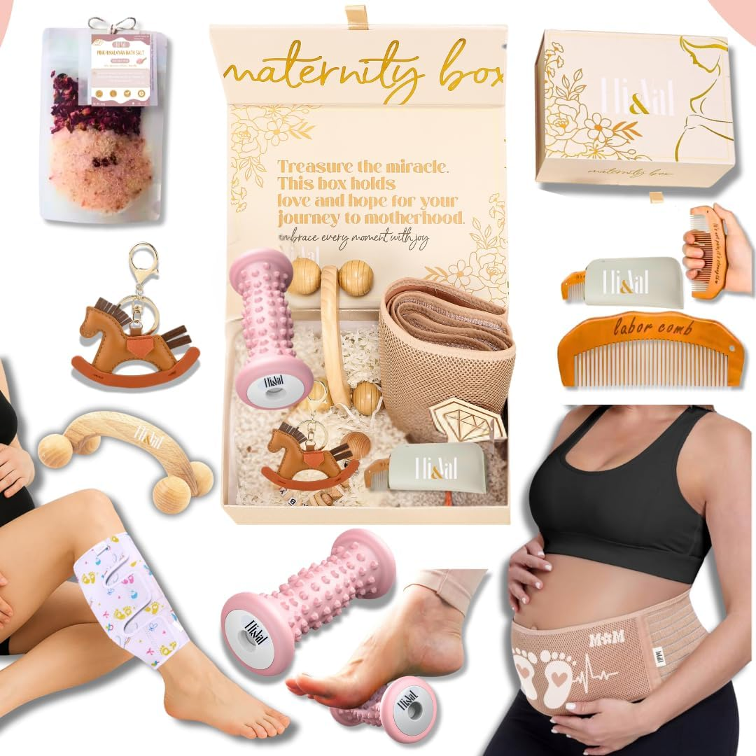 Pregnancy Gift Set for New Moms &ndash; First Time Mom Essentials | Mom to Be & Expecting Mother Gifts | Labor & Hospital Bag Must Haves | 1St 2Nd 3Rd Trimester Care Kit | Maternity Belly Support Belt image number 1
