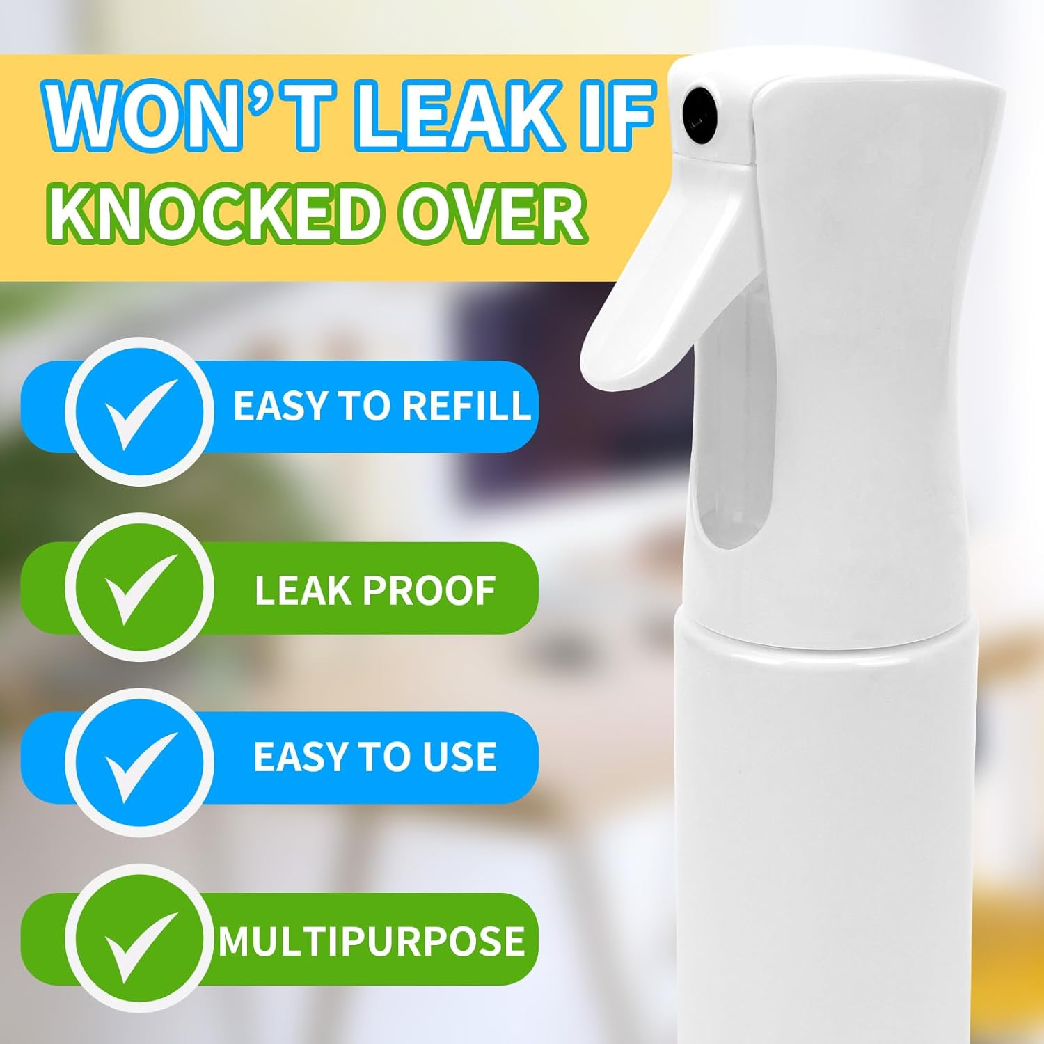 Spray Bottles Continuous Water Sprayer for Hair Reusable Beauty Spray Bottle for Hairstyling, Cleaning, Salon, Plants, Scents & More (1Pcs White 5OZ) image number 3