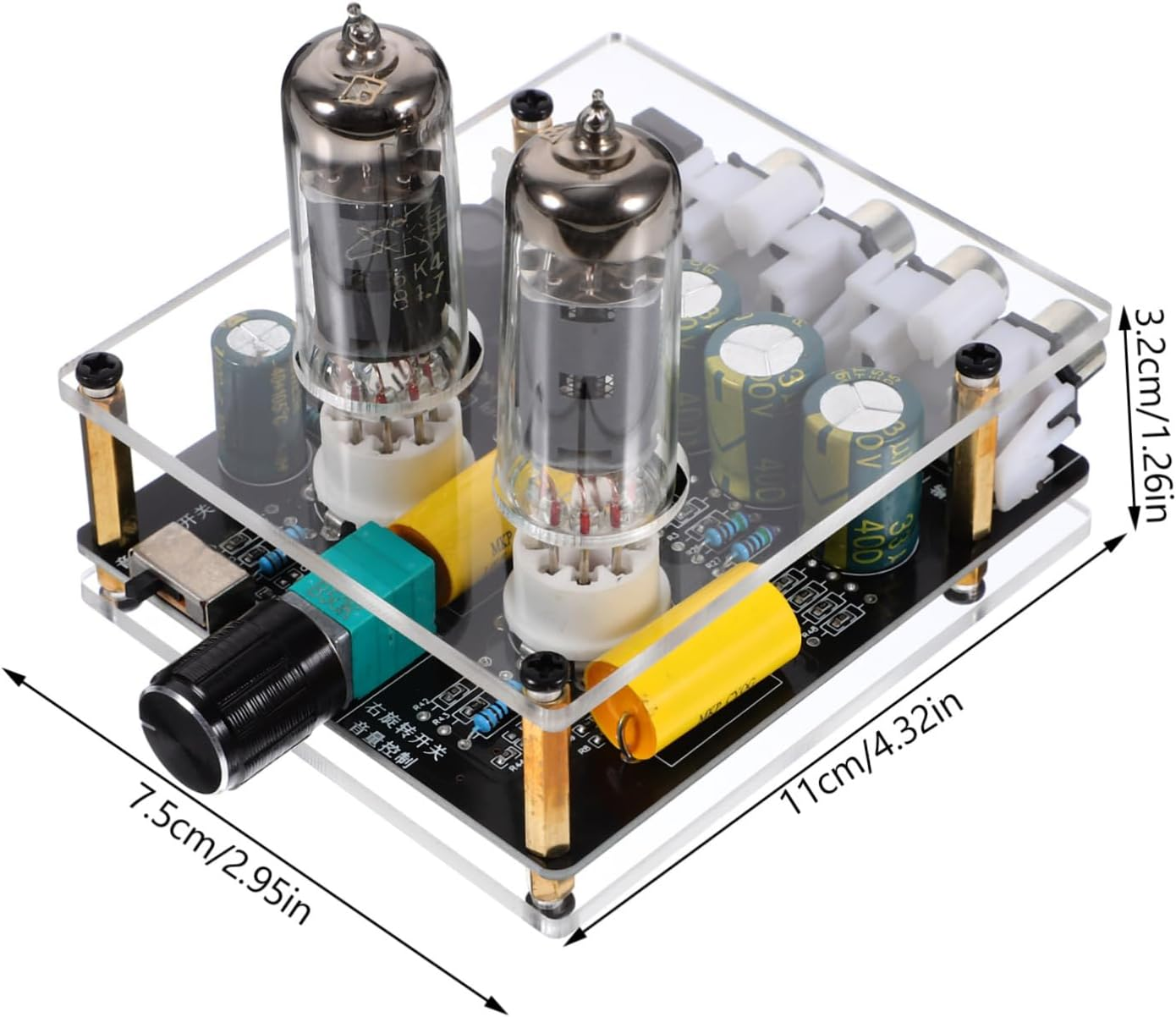 HOMSFOU Tube Preamp Vacuum Electron Tube Valve Preamp Amplifier Board DIY Dc12-16V for Home Theater and Turntable Audio Systems image number 5