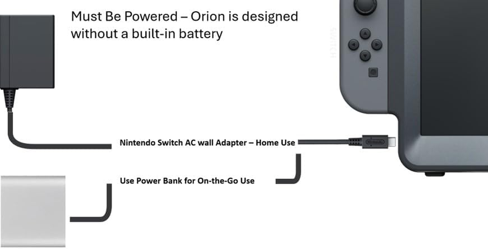 Orion Portable Monitor - 11.6" HD IPS Gaming Display & Dock for Switch, Compatible with HDMI Consoles, Xbox, PS5, Mobile Gaming Devices - Stereo Speakers, Ergo Handles image number 1