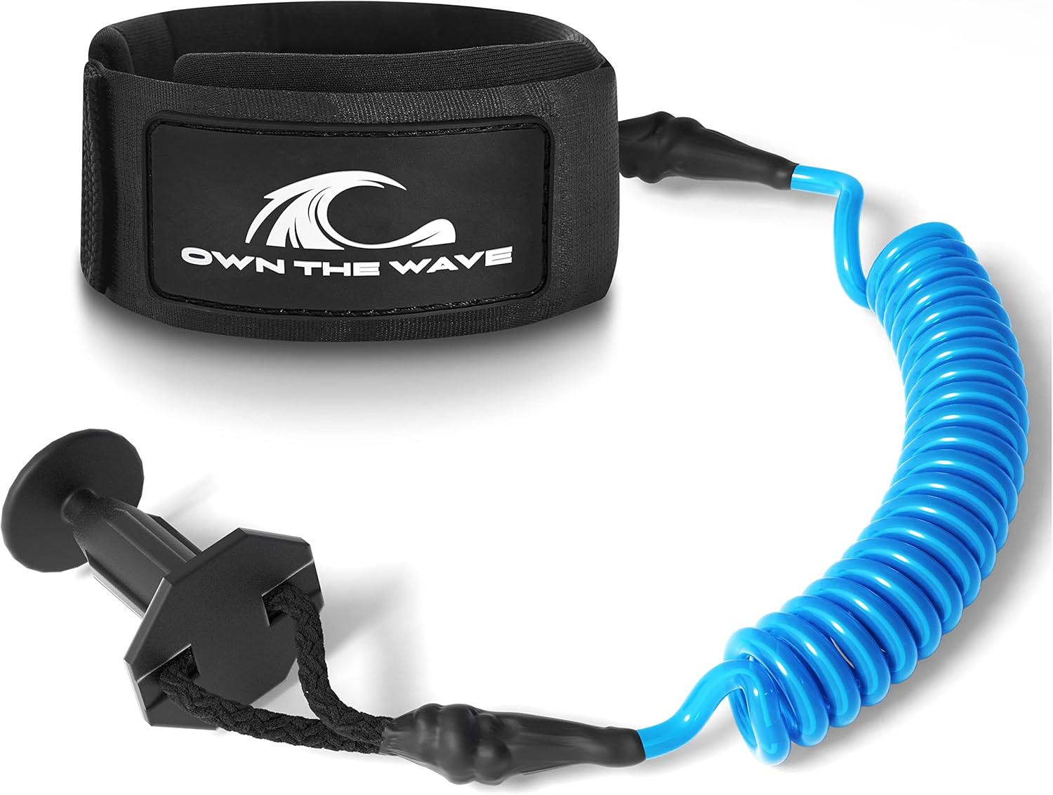 Own the Wave Bodyboard Leash &ndash; Premium Coil 4Ft Coiled Wrist Boogie Board Leashes with Plug