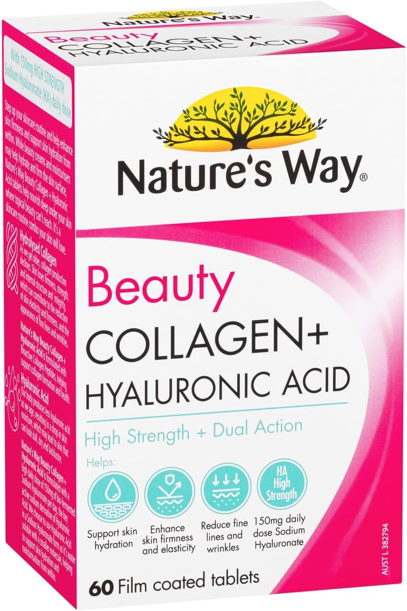 Nature'S Way Beauty Collagen with Hyaluronic Acid 60 Tablets image number 6