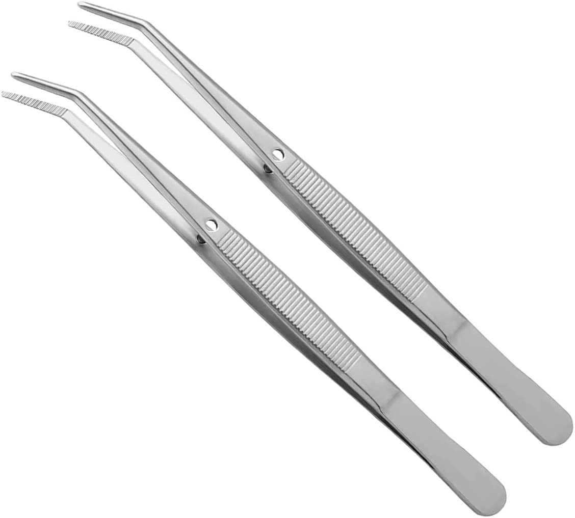 Dental Instruments London College Tweezers &ndash; Stainless Steel Tweezer with Curved Tip (15 Cm) &ndash; by DMX INTL (Pack of 2) image number 6