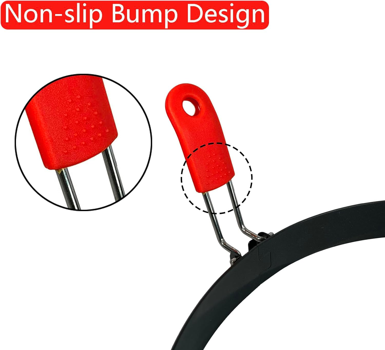 Egg Pancake Rings Mold, 2 Pack 6" round Pancake Shaper Egg Mold Omelet Ring Stainless Steel Frying Eggs Ring with Silicone Handle for Griddle Sandwich Eggs Muffin Pancakes Burger Breakfast image number 6