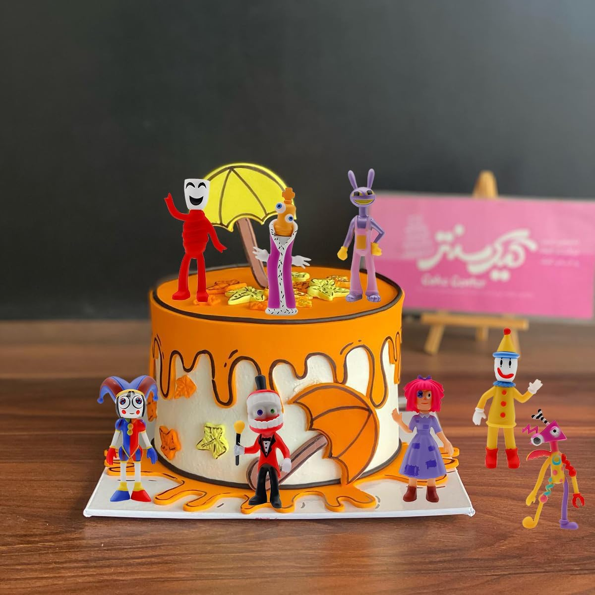 8Pcs Party Topper for the Amazing Digital Circus,Digital Circus Action Figure,Circus Theme Party Decorate Supplies image number 4