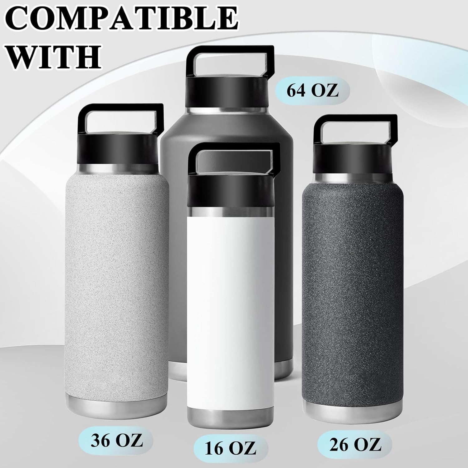 Chug Cap for YETI Rambler Bottle Fits for 18 Oz 26 Oz 36 Oz 64 Oz Chug Replacement Lid Cap Water Bottle Accessories Compatible with Yeti Rambler Bottle Models image number 6