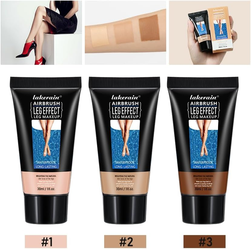 Airbrush Leg Makeup, Waterproof Long-Lasting, 30Ml, 3 Shades Available (FAIREST GLOW, 30Ml) - Fairest Glow image number 3
