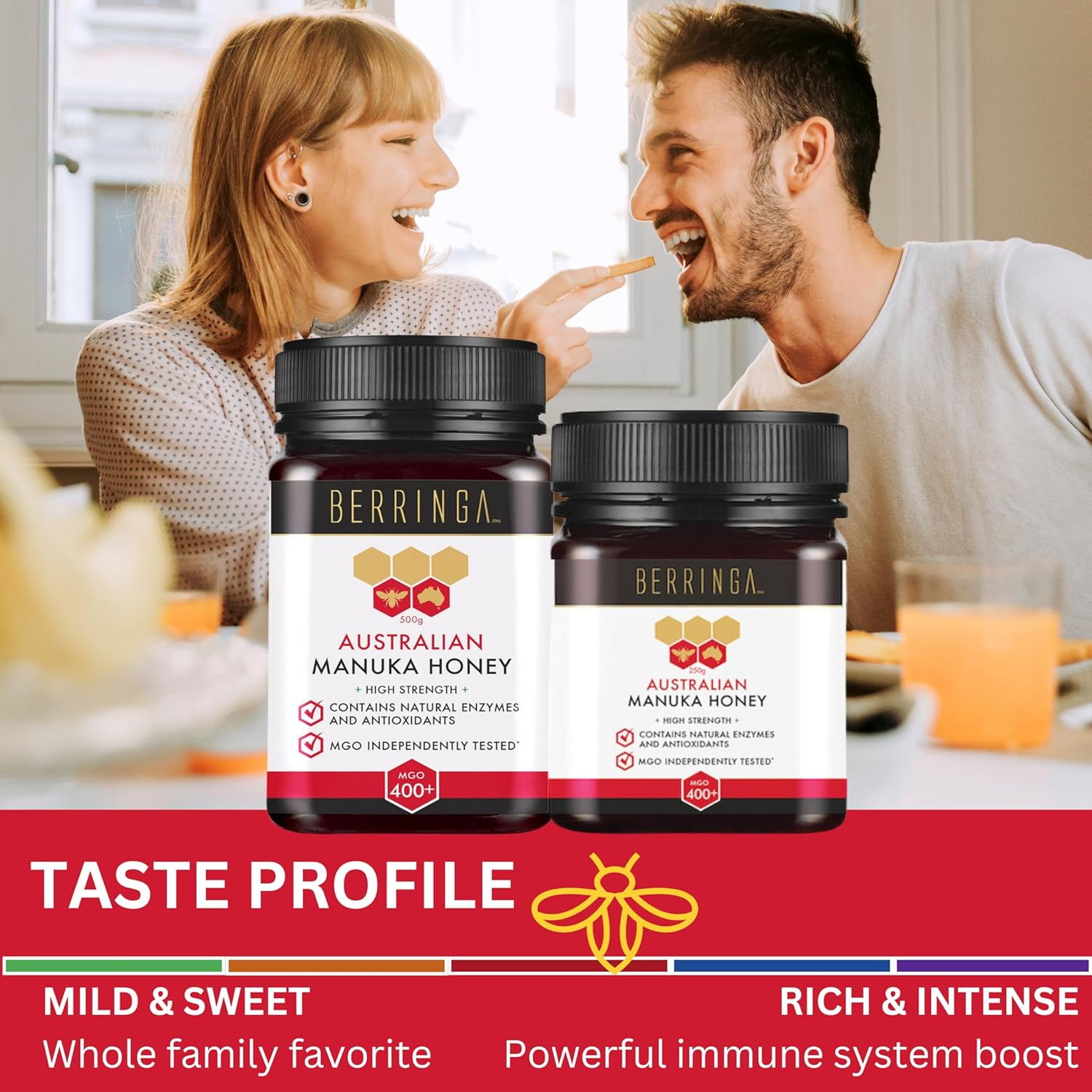 BERRINGA Bioctive Australian Raw Super Manuka Honey MGO 400+ 500G - 100% Pure Independently Tested, Certified, Traceable with Natural Enzymes, Antioxidants, Genuine Natural Superfood, Non GMO image number 5