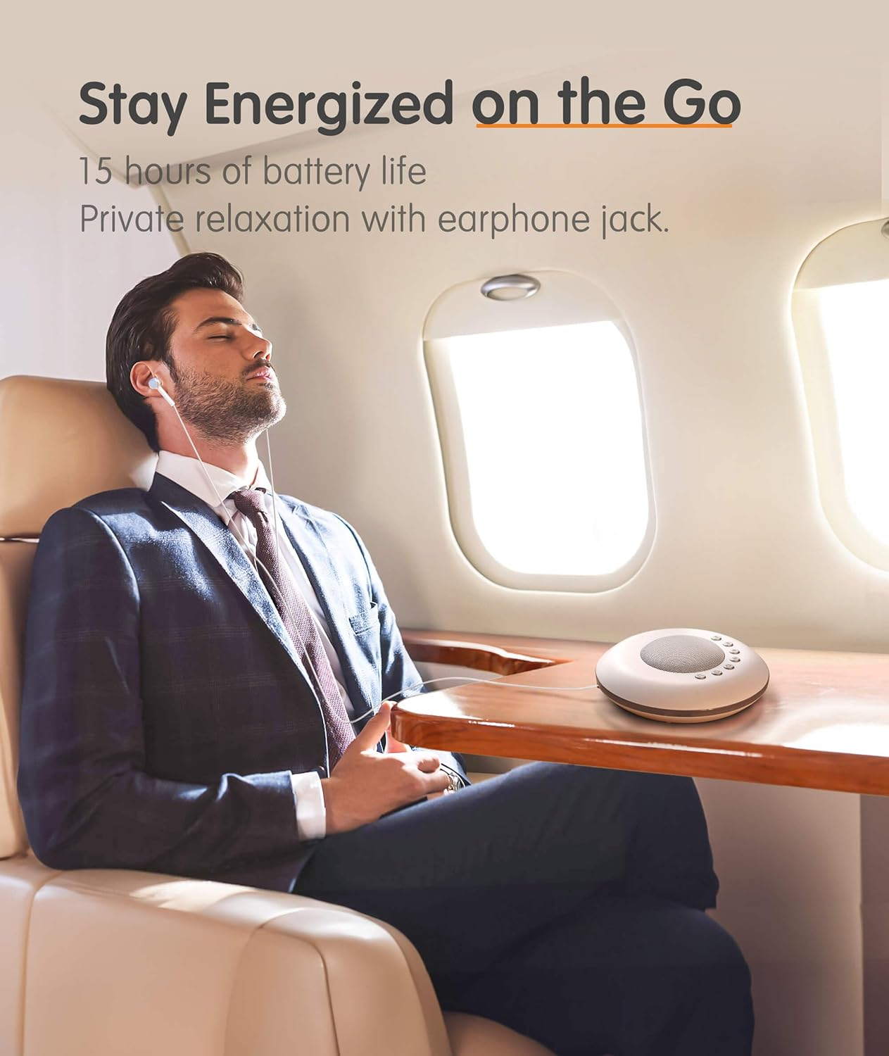 White Noise Machine Baby, Portable Sound Machine for Sleeping Adults Kids, Travel Noise Machine with 28 Sleep Soothing Sounds for Home Office Nursery 3 Timer Memory Function Rechargeable image number 5