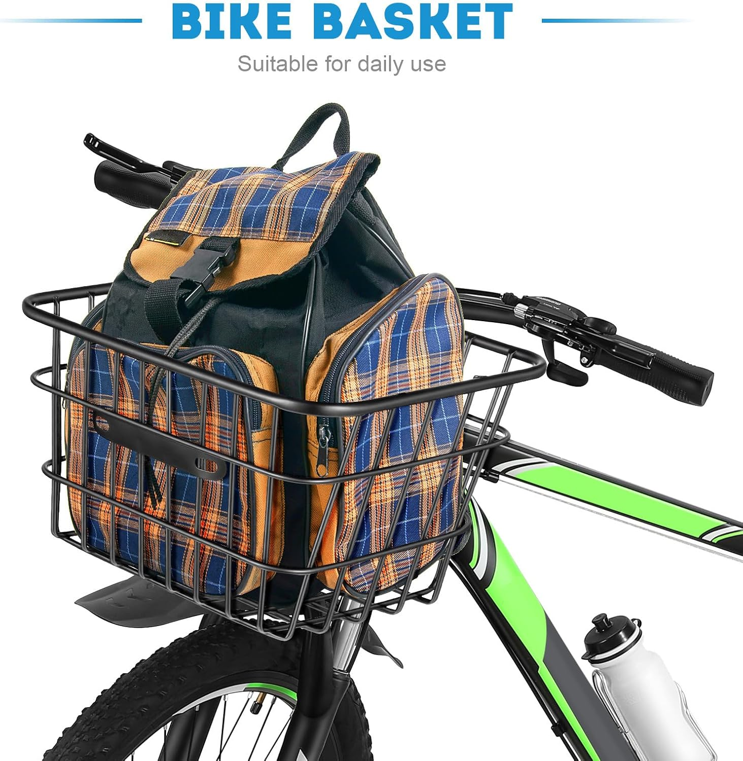 BESPORTBLE Bike Basket, Removable Metal Bicycle Rack Cargo Basket for Most Mounted Bike Rack image number 2
