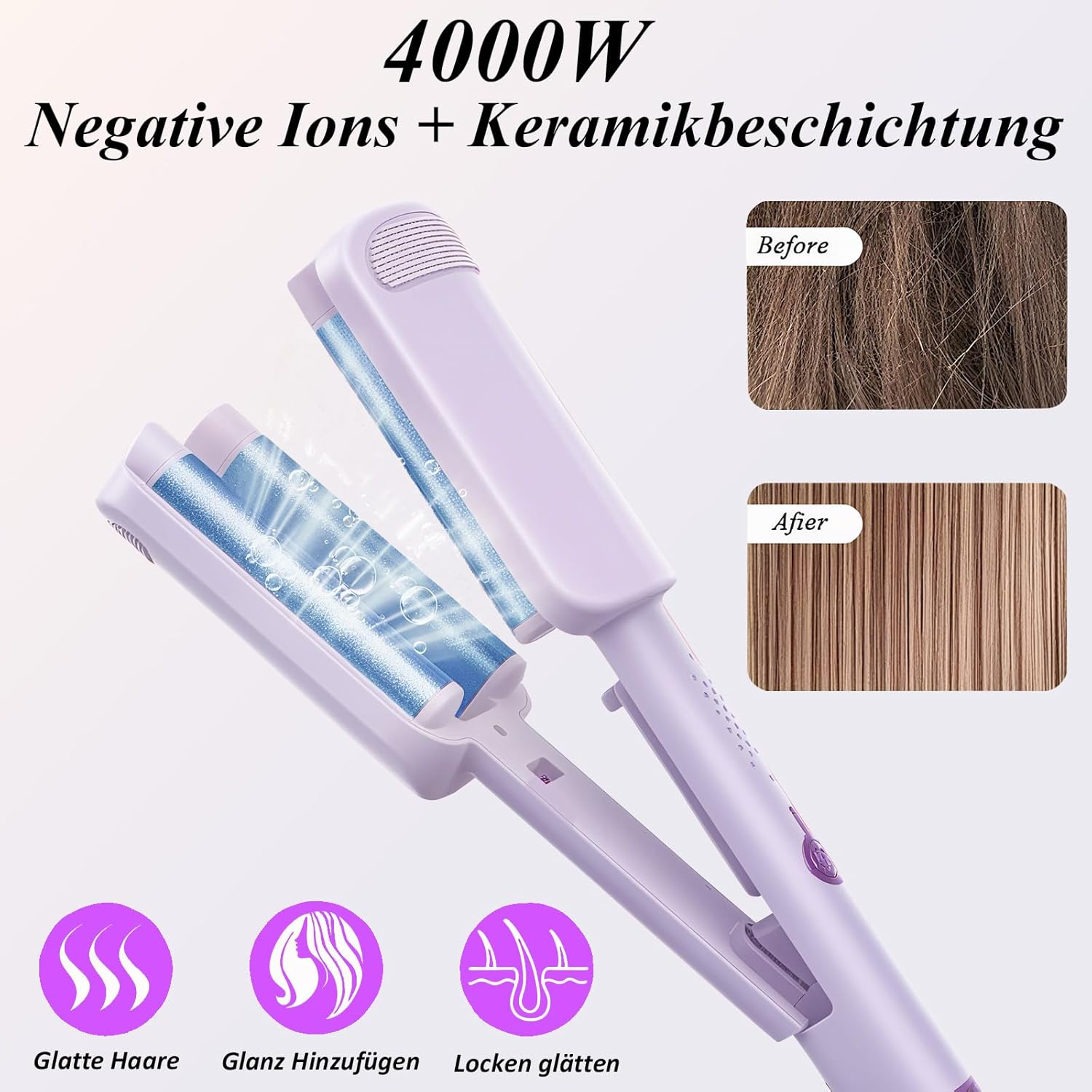 32 Mm Wave Iron for Hair, Curling Iron, Large Curls, Beach Waves Curling Iron, Decorative Home, Waves Curling Irons, Adjustable Temperature (160 &deg;C - 220 &deg;C), Birthday Gifts for Girls