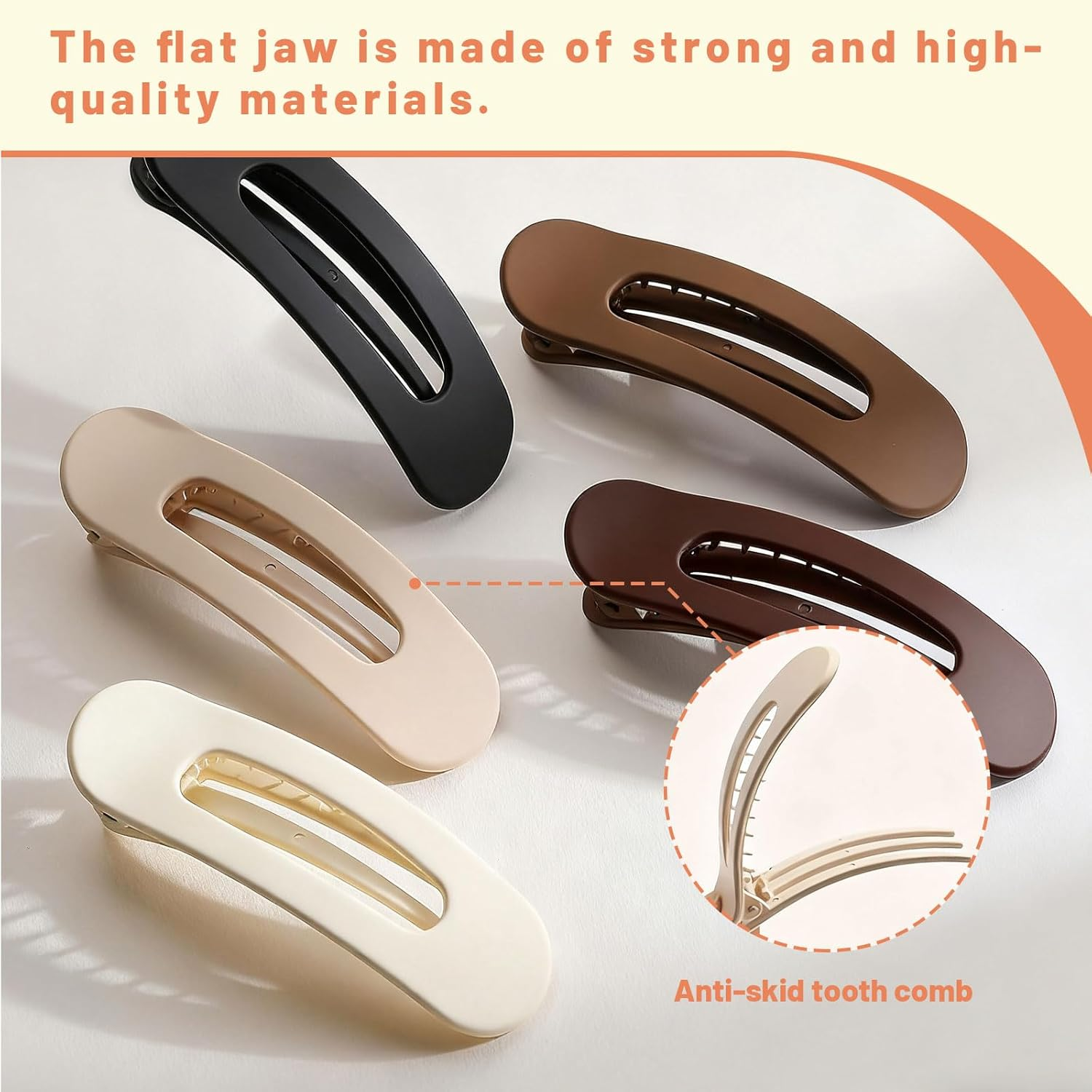 Xanthelle Hair Clips Ladies, 5 Pack Flat Hair Clips, Medium Hair Clips, Hair Clip for Thin Hair, French Hair Clip & Hair Clips Ladies image number 1