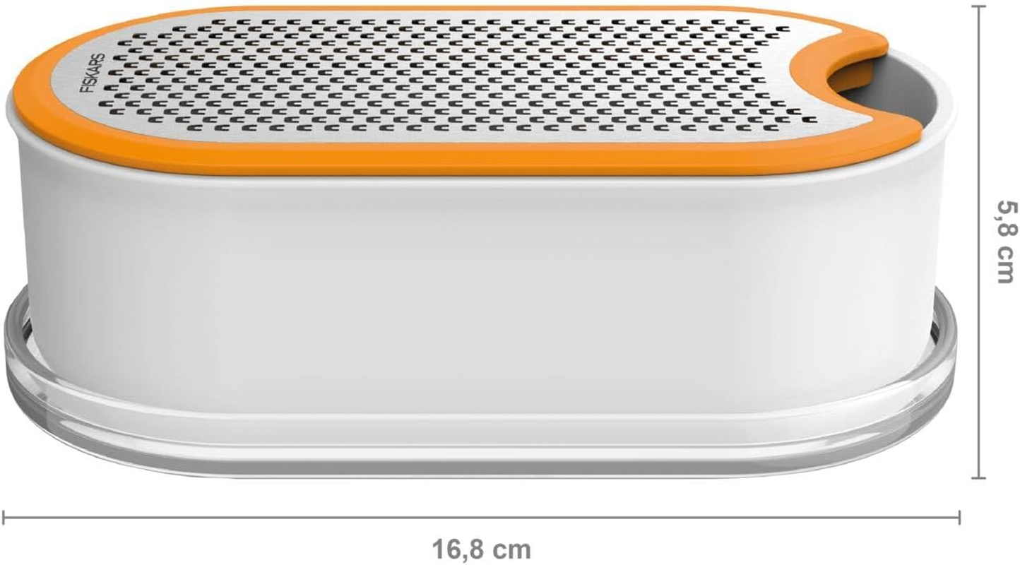 Fiskars, Container, Dimensions: 16.8 X 9.0 Cm Box Grater, One Size, White