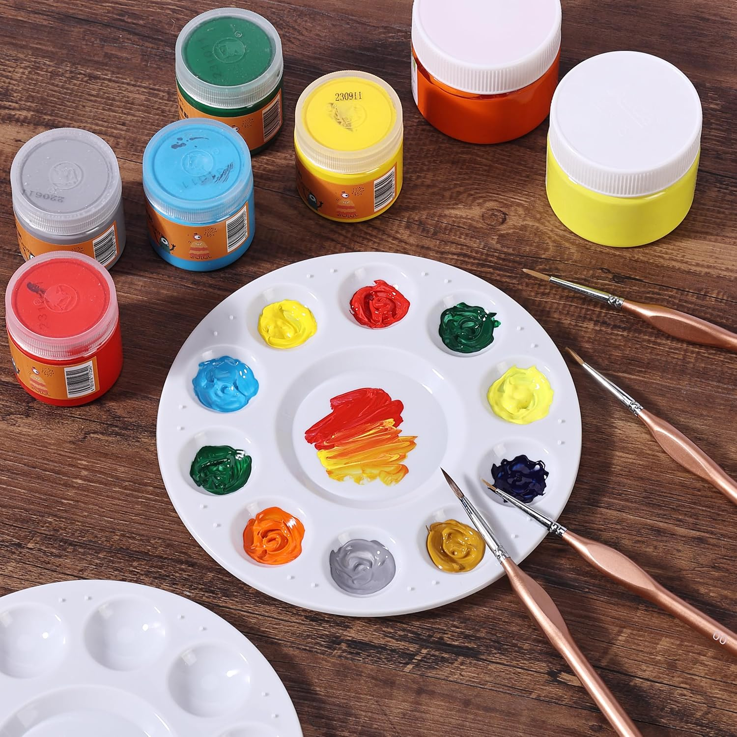 Mr. Pen- Paint Tray Palettes, 16 Pack, Paint Pallet, Paint Tray, Paint Palette Tray, Paint Supplies, Palette, Paint Holder, Painting Palette, Paint Trays for Kids, Plastic Palette image number 3