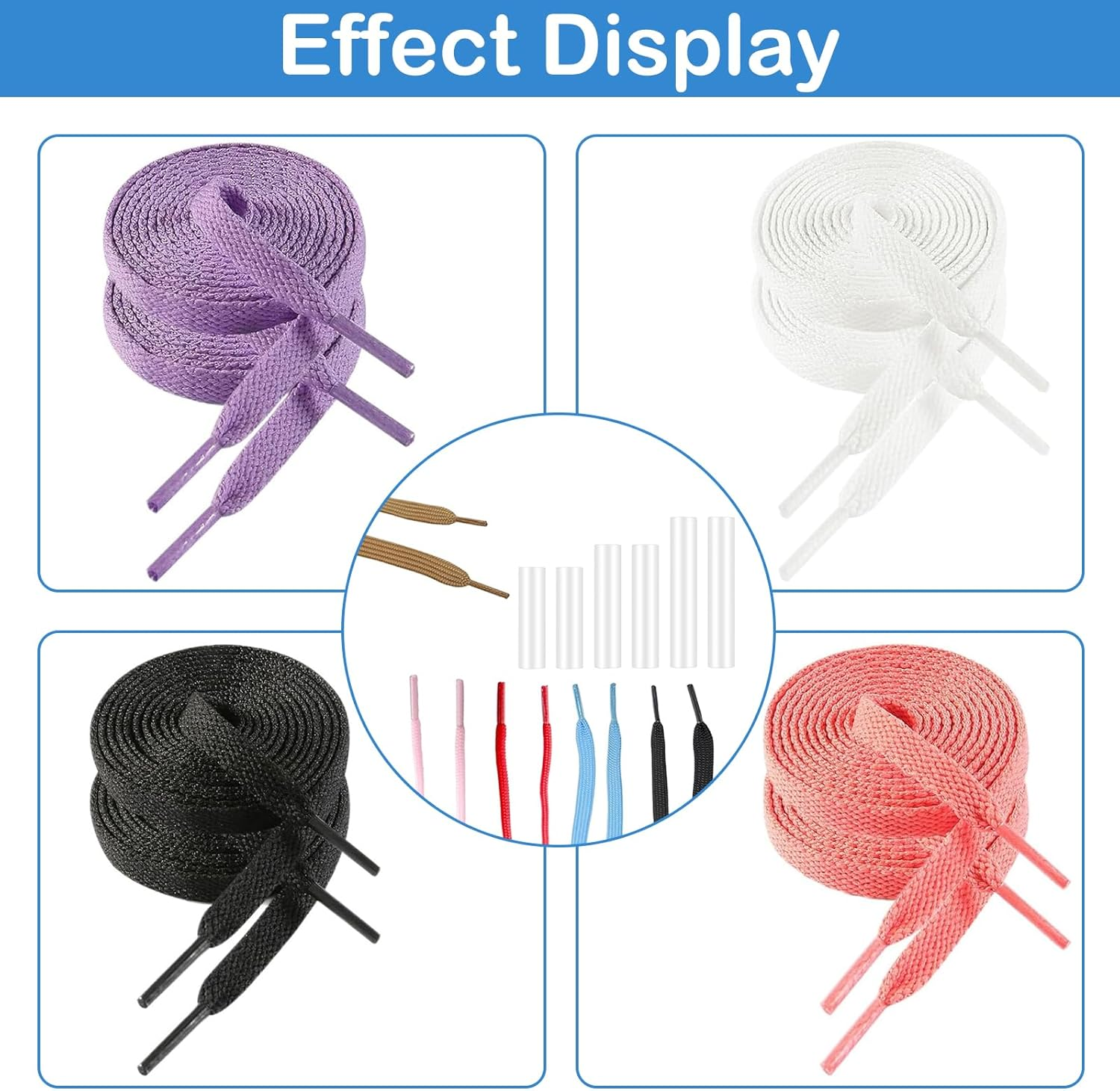 50Pcs Rope Head Sealing Heat Shrink Tubing Aglets for Shoelaces, 3 Sizs Shoe Lace Ends Tips for Shoe Strings, Sneaker Shoe Lace Shortening Repair Aglet Tips, Clothing Rope Heads image number 6