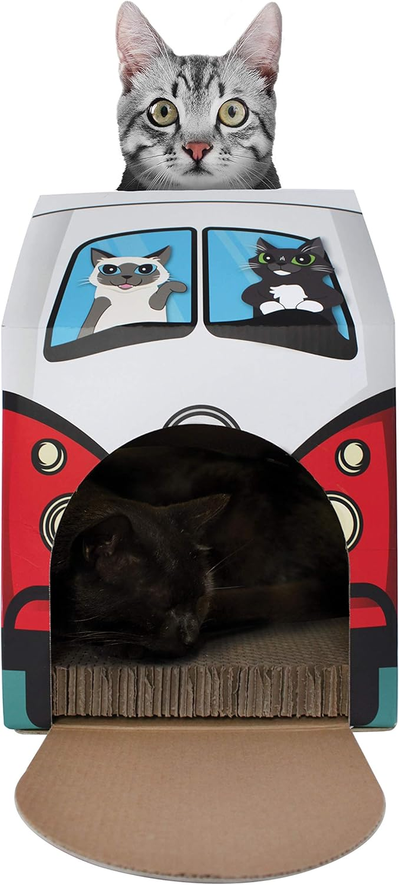 Acc Retro Van Cat House & Scratcher W/Catnip image number 4