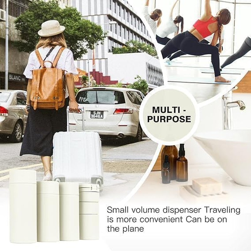 Travel Bottles for Toiletries, 5 Pack Travel Size Containers, TSA Approved Leak Proof Refillable Portable Toiletry Bottles Set with Clear Toiletry Bag for Shampoo Conditioner, Lotion (White) image number 2