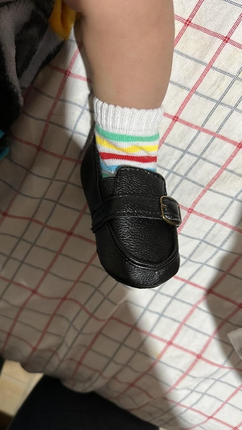 Aploxphy Baby Girls Boys Classic Loafers Infant Oxford Dress Shoes Prewalker Soft Slip on Moccasin Crib Flats Newborn Shoes