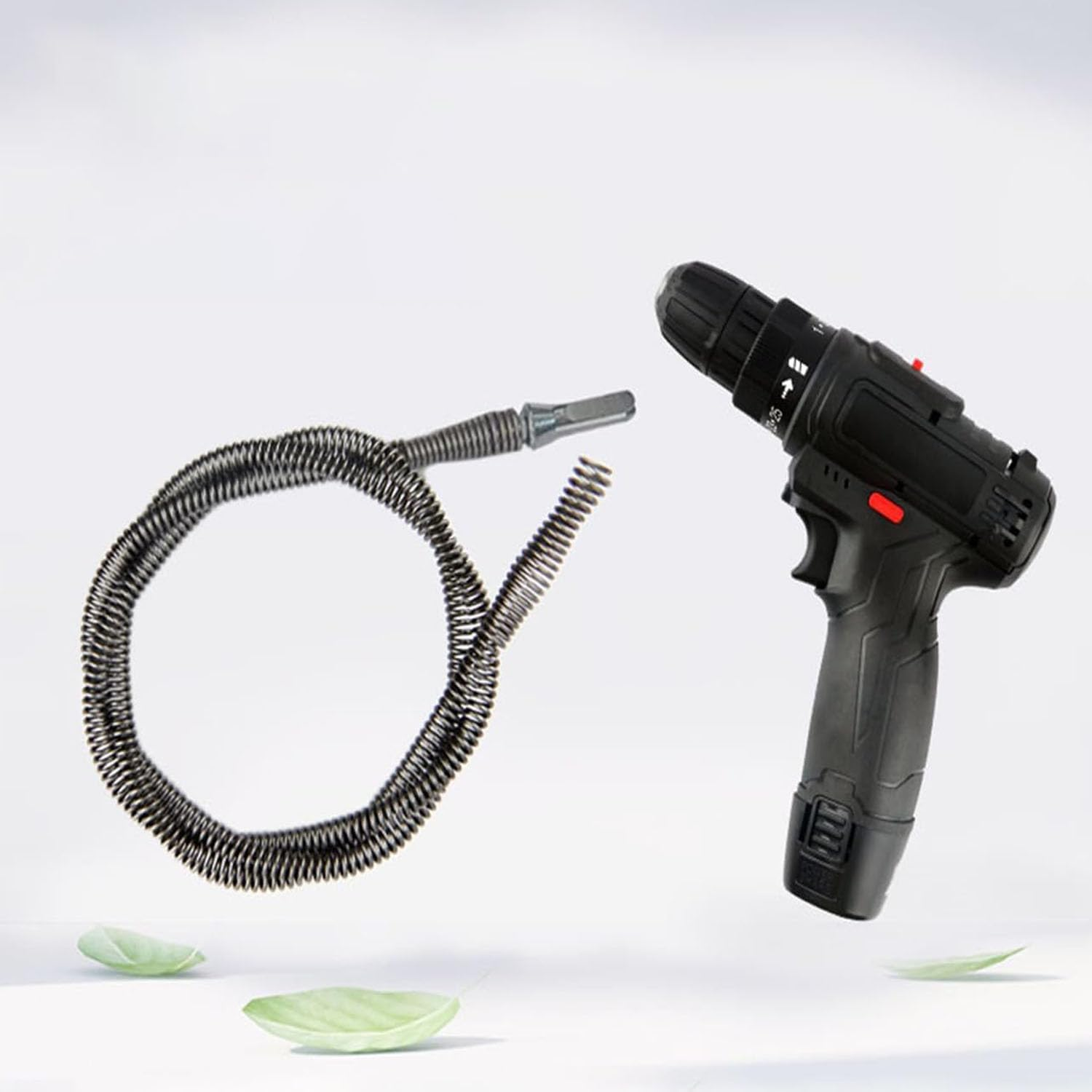 Drain Auger Cable 11 Ft Flexible Plumbing Snake Clog Remover with Drill Connector Plumbing Pipe Drainage Cleaning Cable Drainage Auger Snake Unclogging Clogged Sewer Pipes (Excluding Electric Drills) image number 2