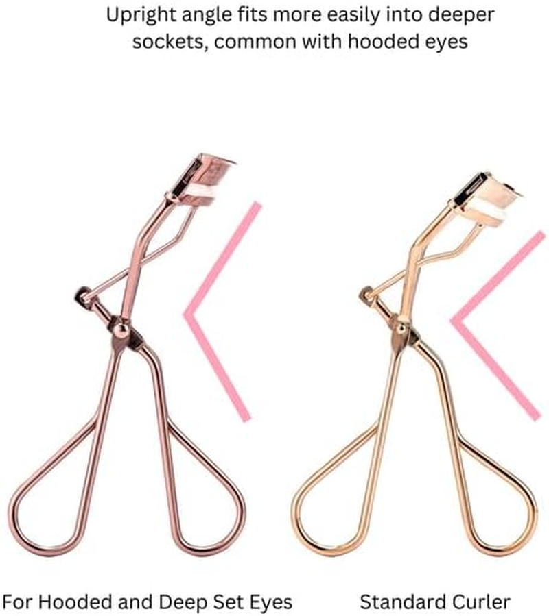 Jenny Patinkin the Big Reveal Eyelash Curler for Hooded Eyes, Deep Set Eyes &ndash; Precision & Professional Eyelash Curler for Difficult Eye Shapes with Replacement Silicone Pad, Nickel Free image number 4