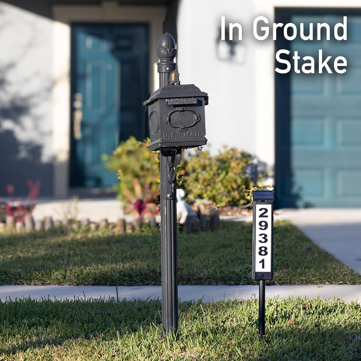 Sensor Brite Solar Powered Address Light, 360-Degree LED House Number Sign, Automatic & Adjustable Solar Address Sign, Includes 40 Numbers 4 X (0 to 9) & 26 Letters (A to Z) image number 5