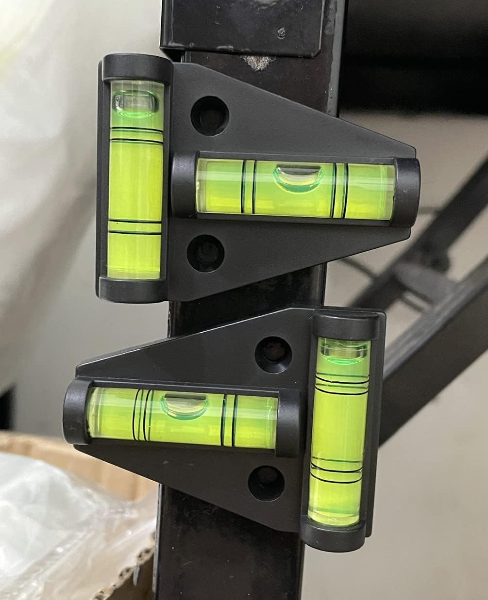 SIZIKJXGHWYI 3Pcs Magnetic T Level with Screws Mounted, Screw and Magnetism Dual-Function Bubble Spirit Levels, Leveling for Trailers, Camera, Telescope, Tripods