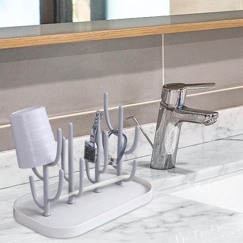 Baby Bottle Drying Rack with Base,Creative Tree Branch Baby Bottle Bottle Accessories,Dryer Holder for Bottles Teats Cups