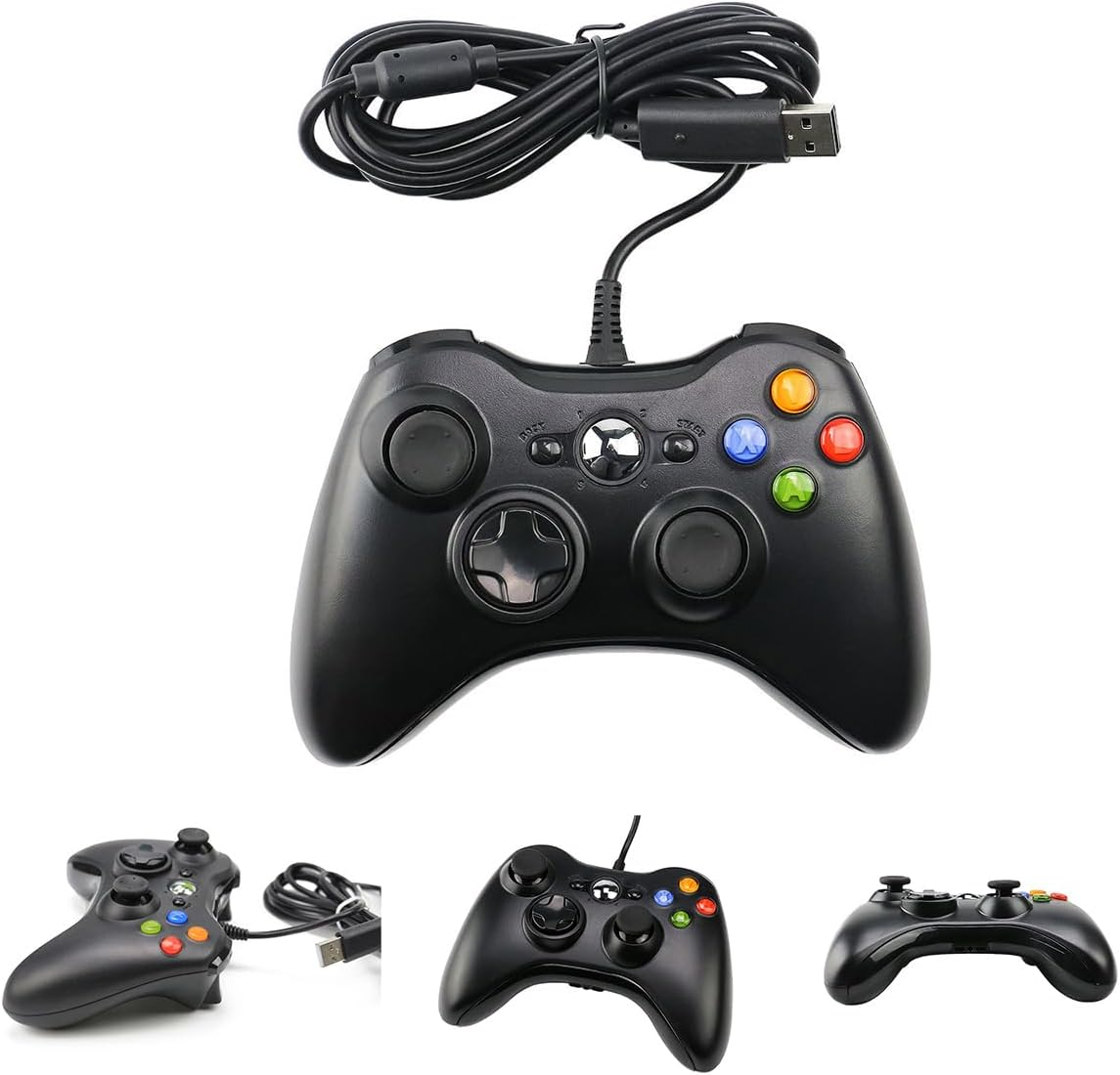 Ariv Hommey Wired Controller for Microsoft XBOX 360 Game Gamepad Joystick Game Controller for 360 with Dual-Vibration Turbo Compatible with Xbox 360/360 Slim and PC Windows 7,8,10,11 image number 6