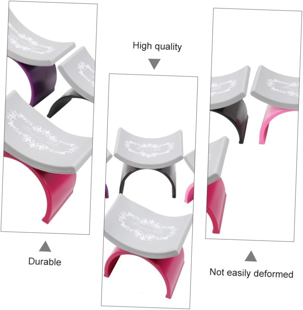 DONFAMDS Portable Silicone Manicure Hand Pillow U Shape Nail Rest Cushion Soft Removable Hand Support for Nail Techs and Salon Use image number 1