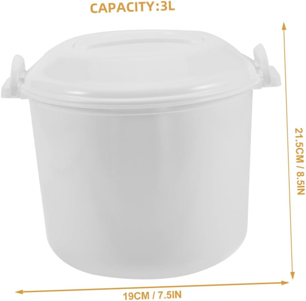 DECHOUS Microwave Rice Cooker with Lid for Rice Pasta Vegetables Portable Multi-Function Steamer and Cooker Detachable Design for Easy Cleaning for Quick Healthy Meals image number 2