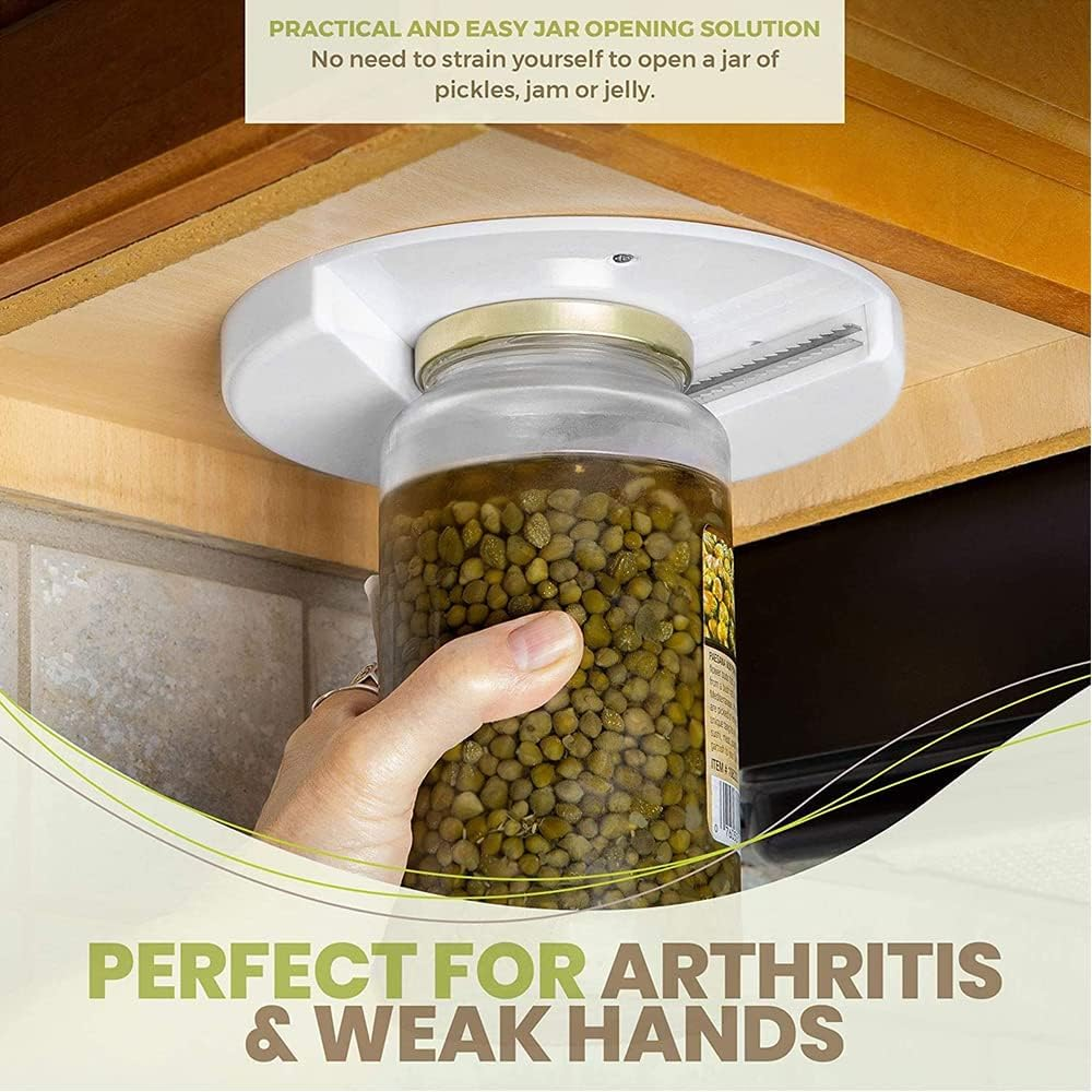 UP to 5X Arthritis Jar Opener for under the Kitchen Cabinet Counter Lid Remover image number 1