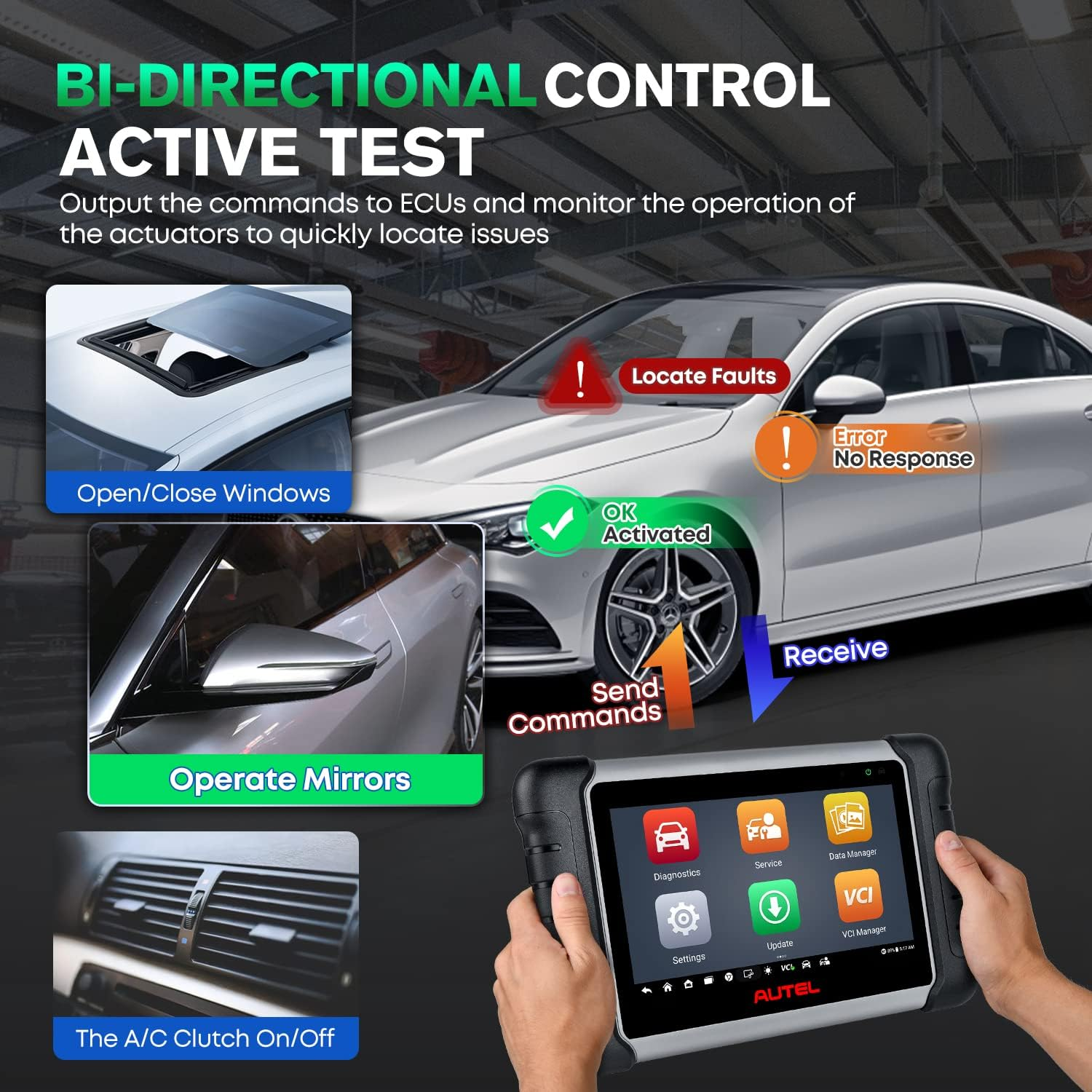 Autel Maxicom MK808BT PRO W/ $99 MV108S, 2025 OS 11 Full Bidirectional Scan Tool, 28+ Services, Active Test, All System Diagnostic Scanner, Work W/ BT506 Battery Tester, up of MK808S, MX808S, MK808Z image number 5