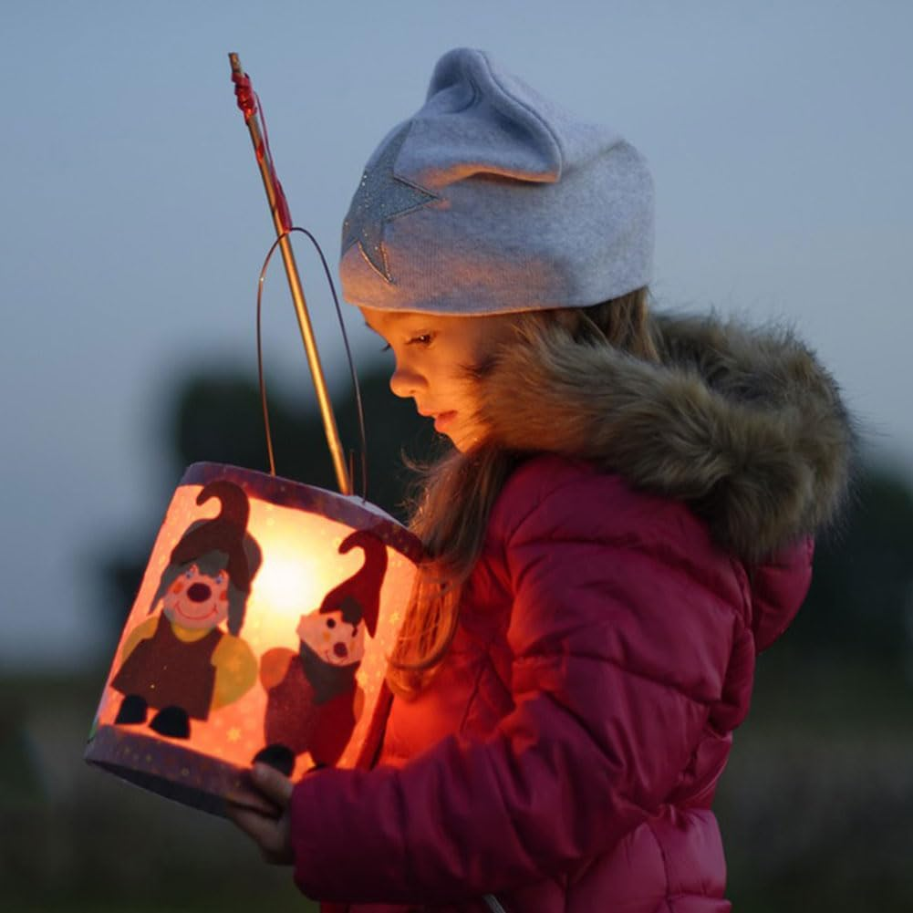 Doukesh Pack of 4 LED Lantern Sticks, Electric Electronic Lantern Stick with LED Light for Martin'S Day, Halloween, Christmas, Children'S Gifts image number 6