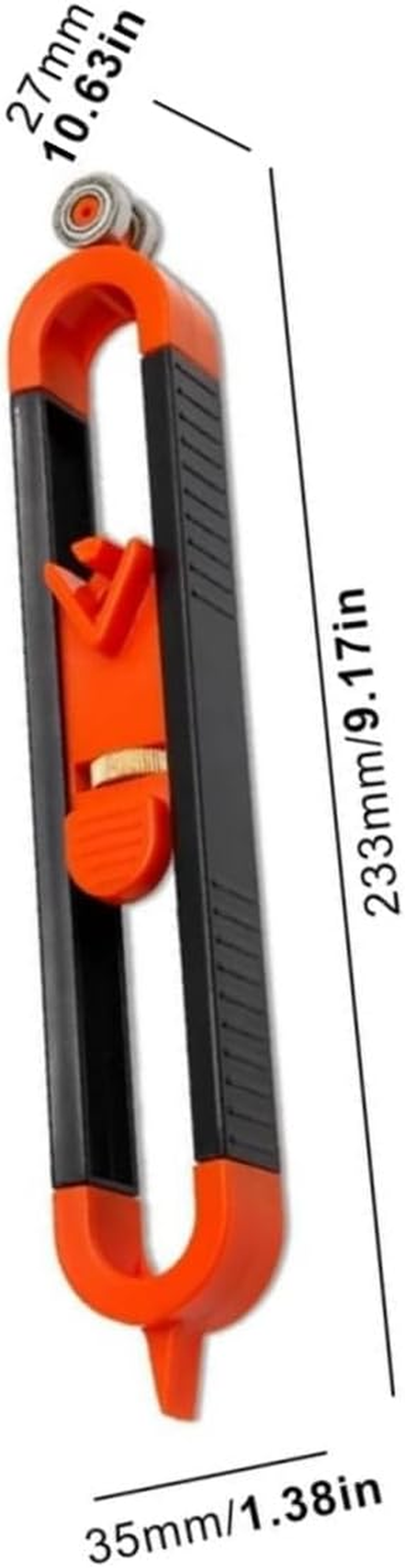 WADY 1PCS Precise Contour Gauge with Pencil Slot Profile Tool for Duplicating Irregular Shapes, Measuring Profile Duplicator (Black Orange) image number 6