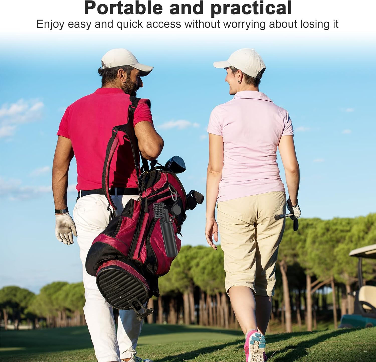 AURIVEE Pro Golf Club Cleaner Set Water Brush with Fixing Clip and 4Oz Bottle of Cleaning Agent Suitable for U & V Shaped Grooves image number 5