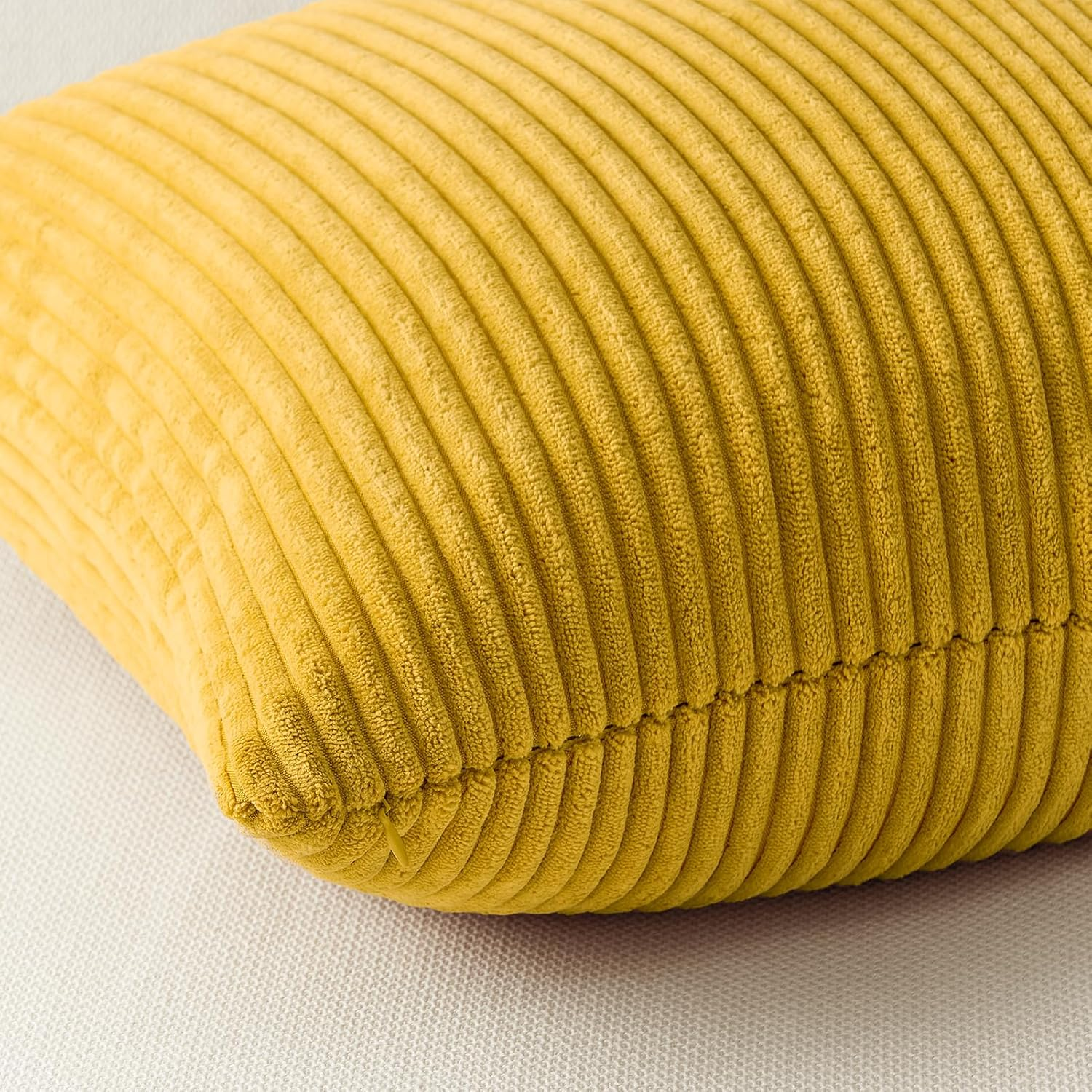 Gioia Casa Corduroy Velvet Cushion Covers - Soft Velvet Fabric with Hidden Zipper - Rainbow, 45Cm X 45Cm (Pack of 4)