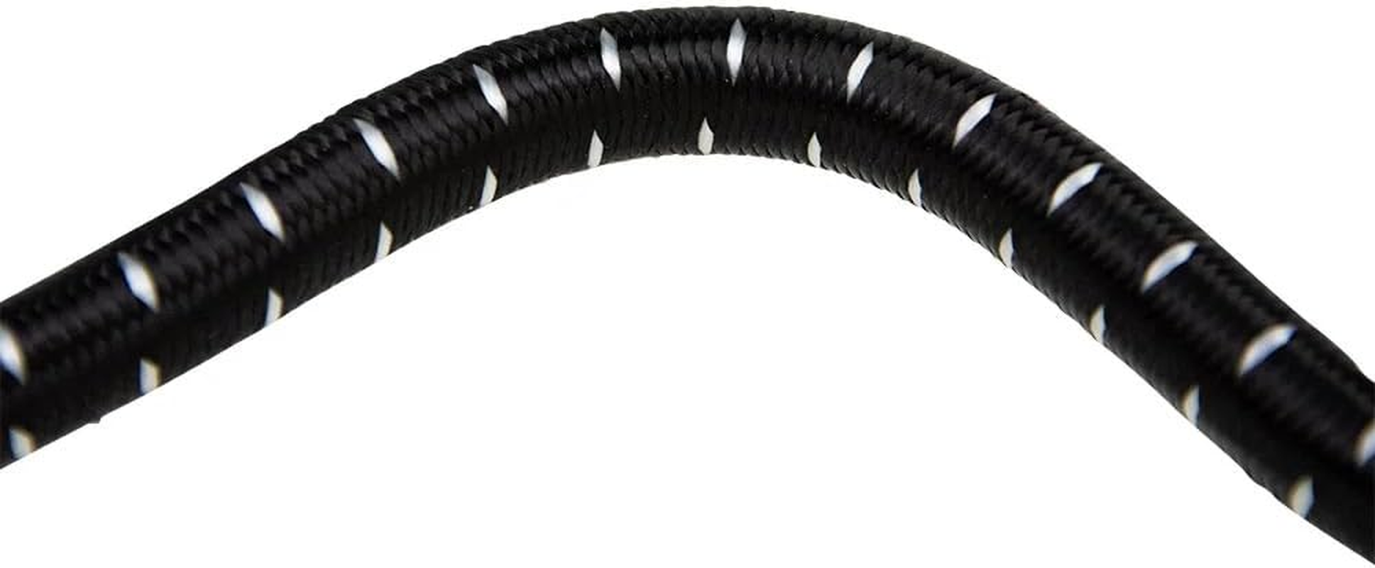 Monkey Grip Heavy Duty Octopus Strap with Carabiner Hooks, Black/White, 12 Mm Thickness X 30 Inch Length image number 4