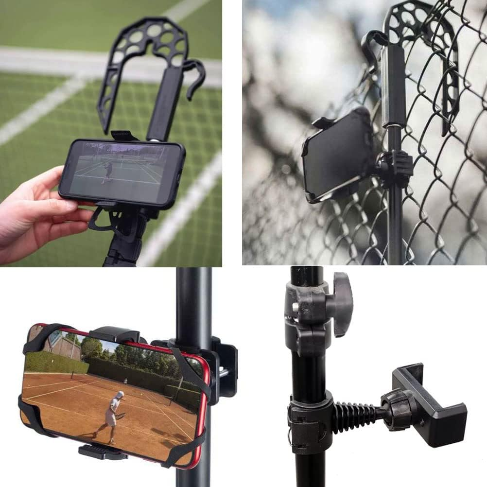 Gloperti Tennis & Pickleball Fence Phone Mount, Gamechanger Phone Camera Fence Mount Holder Practice Equipment,Phone Camera Holder Accessories to Record Stream and Relive Your Baseball Tennis Matches image number 1