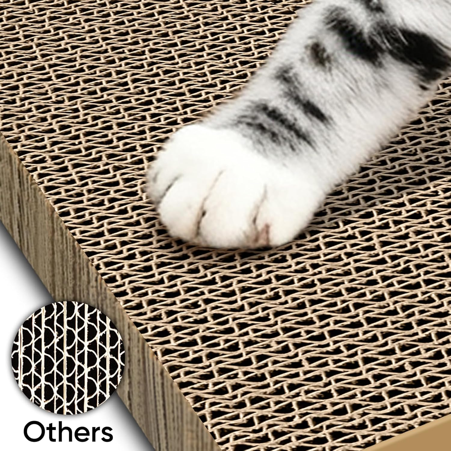 AGYM Cat Scratchers 6 Packs Refill Cat Scratching Pad Cardboard for Indoor Cats and Kitten, Large Size Cat Scratch Pad Board Easy for Cats to Scratch image number 2