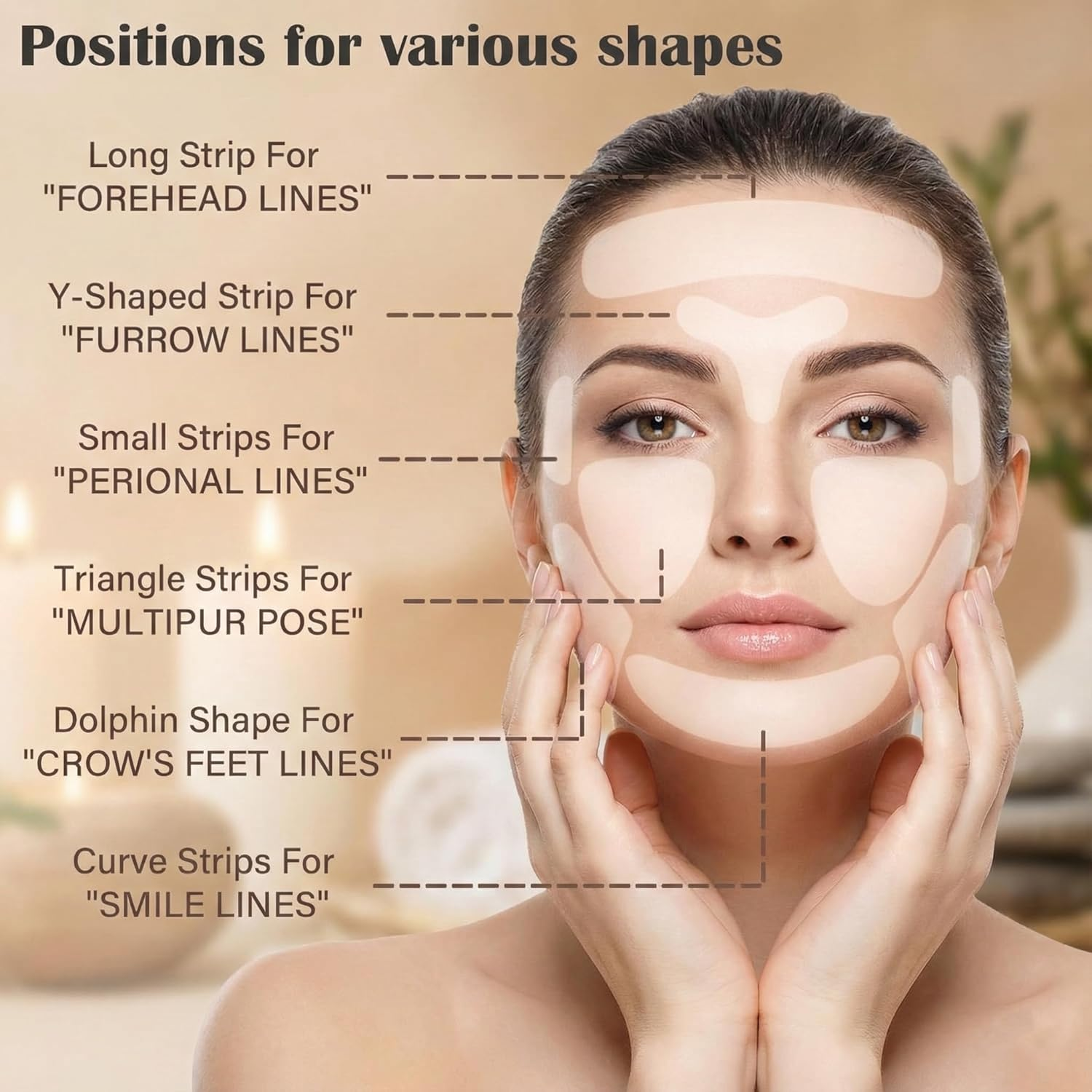 IMTKOOCO anti Wrinkle Patches 160Pcs Face Wrinkle Patches Reusable Silicone - Skin Lifting Pads Wrinkle Removal for Eye Mouth Forehead Neck Chest Forehead Face Tape for Wrinkles image number 4