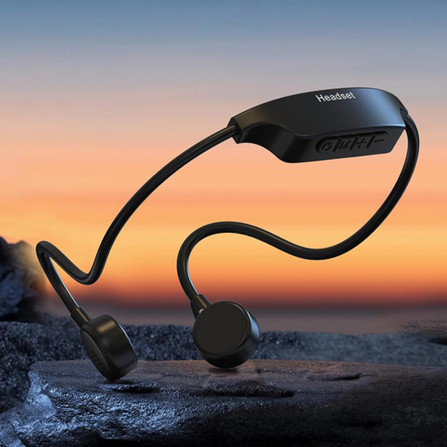 FLEXMAN Swimming Headphones, IPX8 Water Proof Wireless Bluetooth Sport Headphones with MP3 Player 32G Memory, Open Ear Double Sided Stereo Headset for Running Cycling Fitness