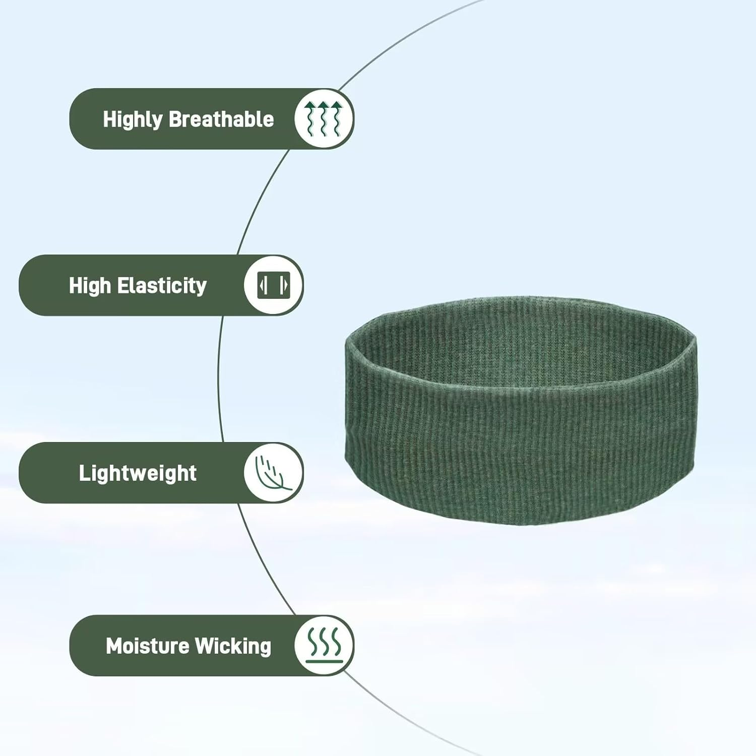 Pack of 6 Women'S Headbands, Elastic Wide Hair Bands, Headband, Sports, Sweat Hair Bands, Non-Slip, Fashionable, Wide Elastic, Soft Hair Band