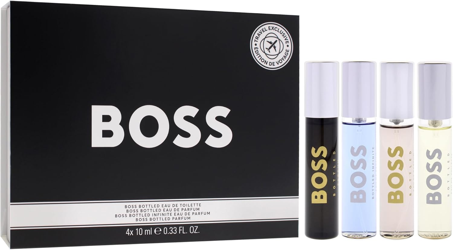 Boss Bottled by Hugo Boss for Men - 4 Pc Mini Gift Set 0.33Ozy, Infinite EDP Spray, 0.33Oz Bottled Parfum Spray image number 6