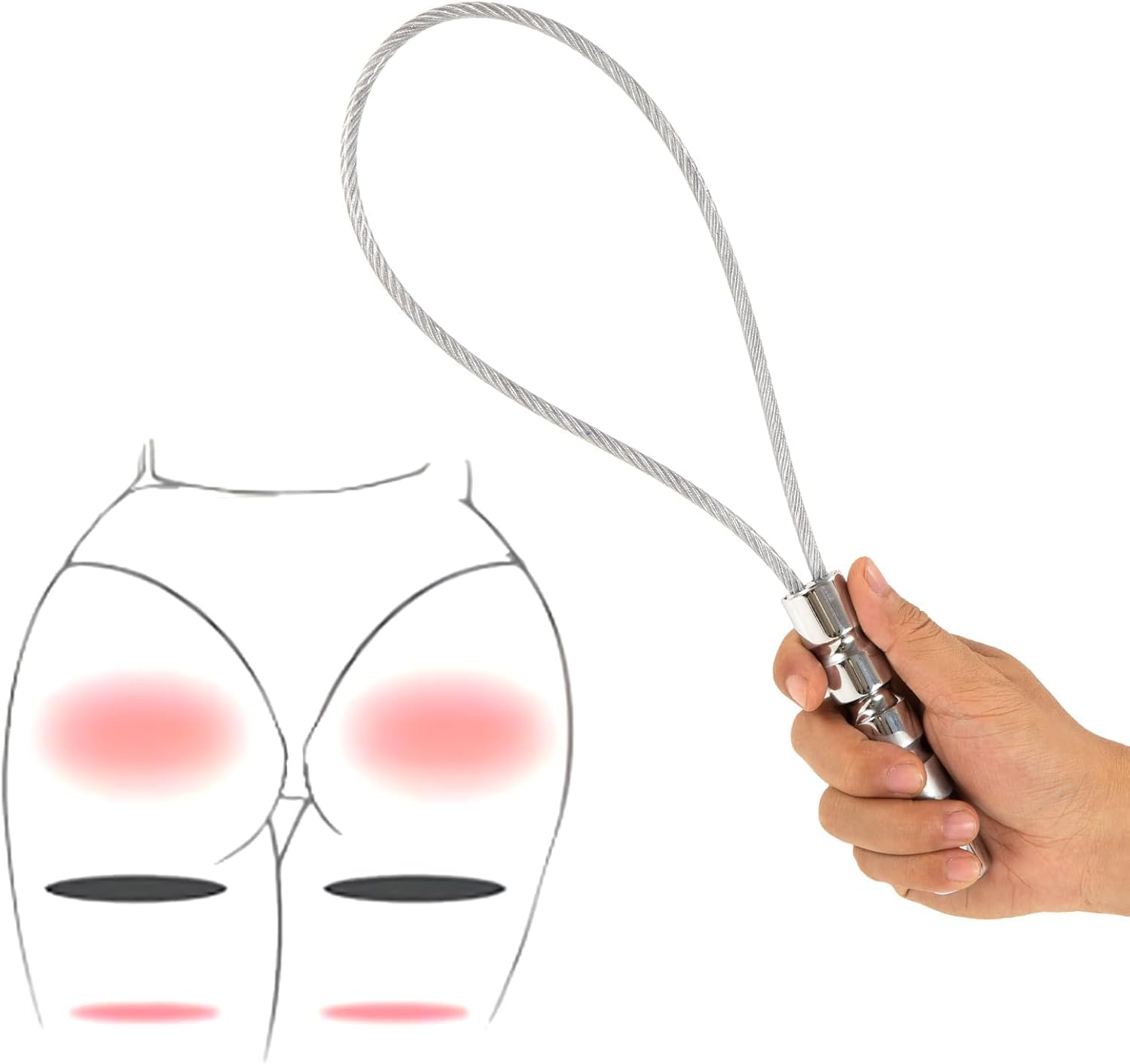 Mineens BDSM Sex Whip Premium Adult Toy Bondage Gear,Steel Wire Whip,Spanking Paddle,Cosplay Tool Adult Role Games for Sex Play,For Both Men and Women