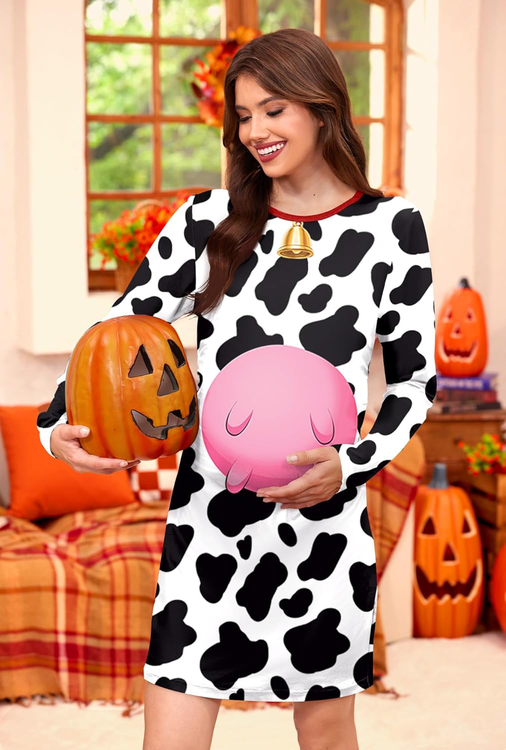 For G and PL Halloween Women'S Long Sleeve Pregnant Maternity Pregnancy Cosplay Dress image number 3