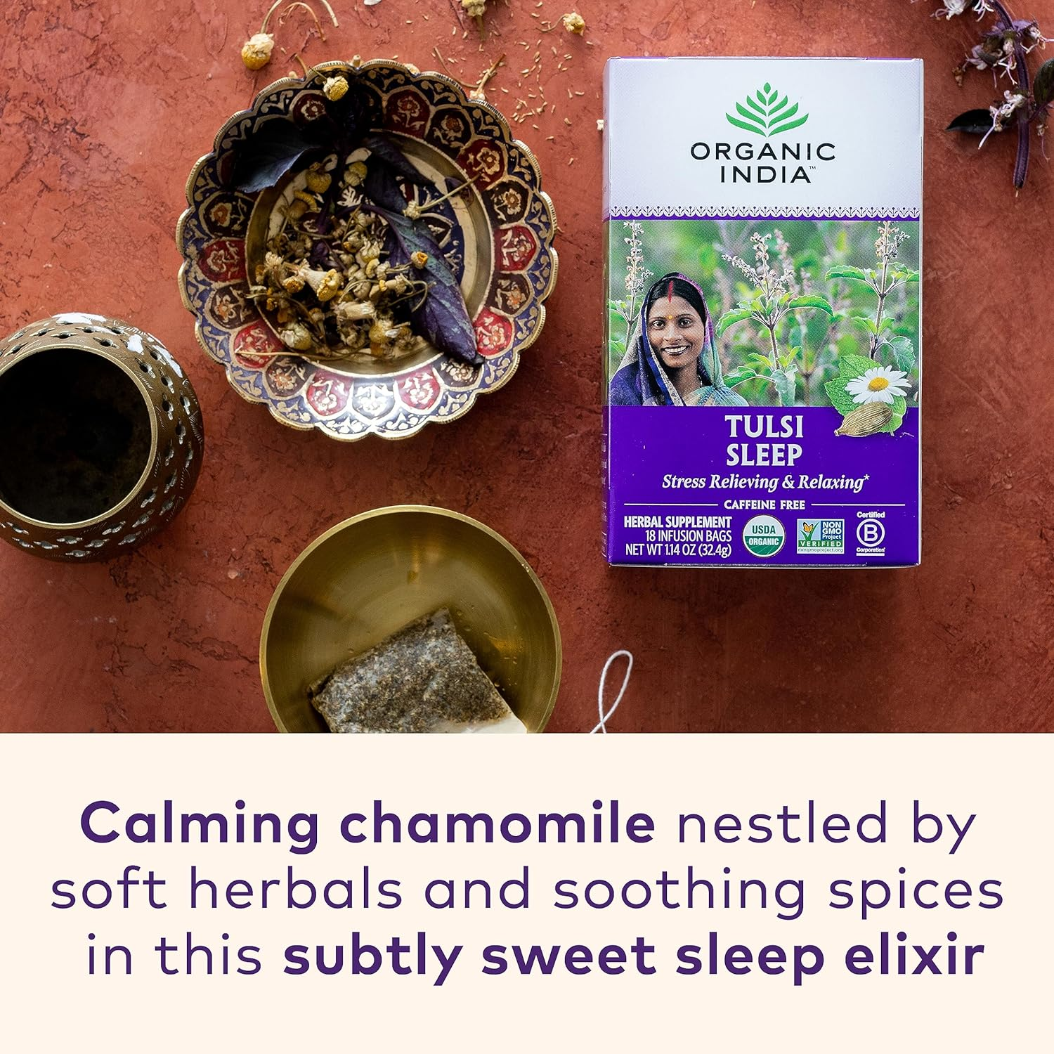 Organic India Tulsi Wellness Sleep Tea, 25 Tea Bags
