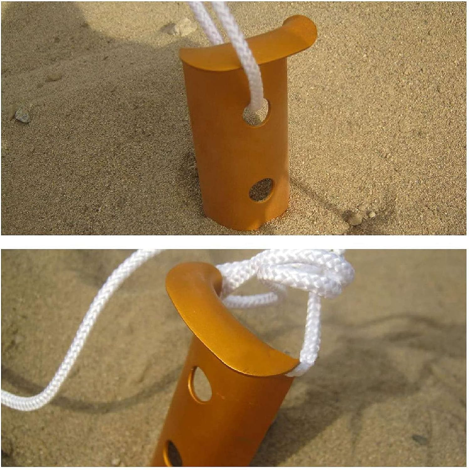 12Pcs Snow and Sand Tent Stakes Pegs Aluminum Alloy U-Shaped Pegs Tent Nails for Camping Hiking Backpacking image number 2