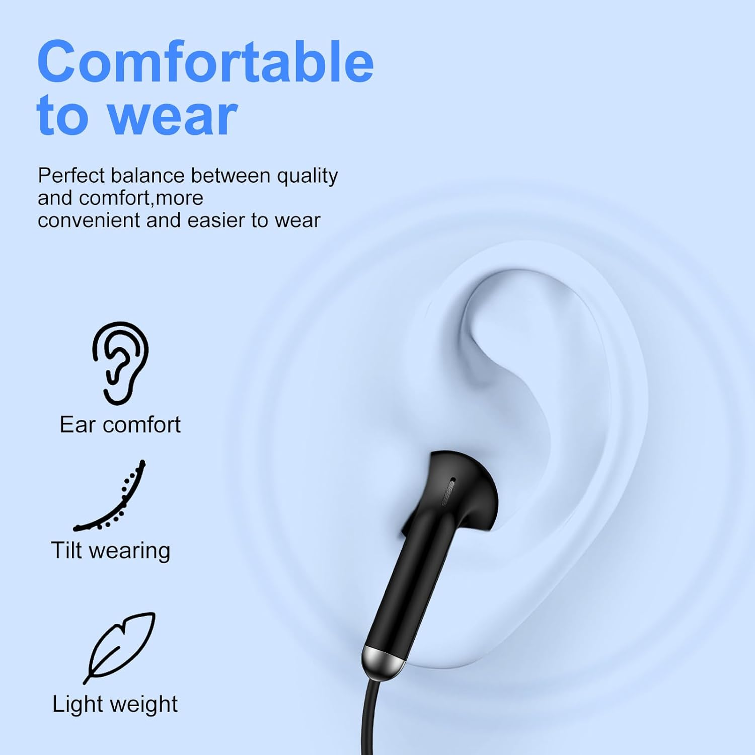 USB C Headphones for Iphone 17 Pro Max 17 Air 16E 16 15,Type C Earphones Wired with Mic & Remote Hifi Stereo Noise Cancelling Earbuds USB C for Samsung Galaxy S25 S24 Ultra S25 Edge A17 A16,Pixel 10 9 image number 5
